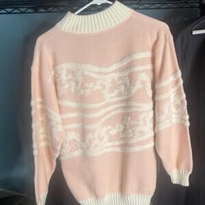 Pink and white sweater sweaterweather